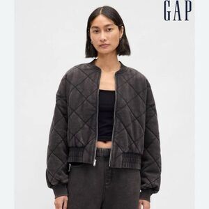 GAP | VintageSoft Quilted Bomber Jacket M